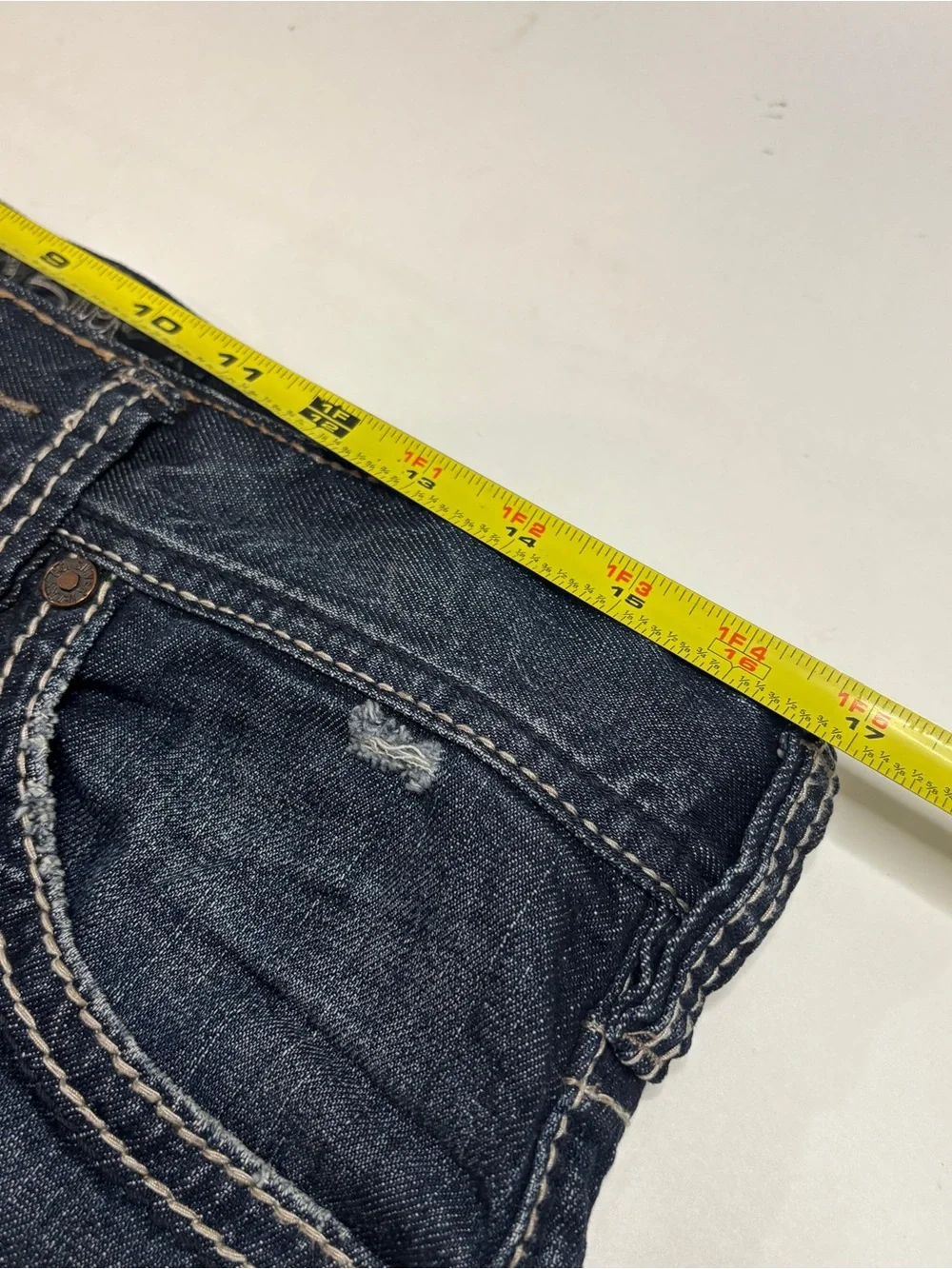 Silver Jeans Mens 33x30 Blue Denim Pants Eddie Thick Stitch Casual